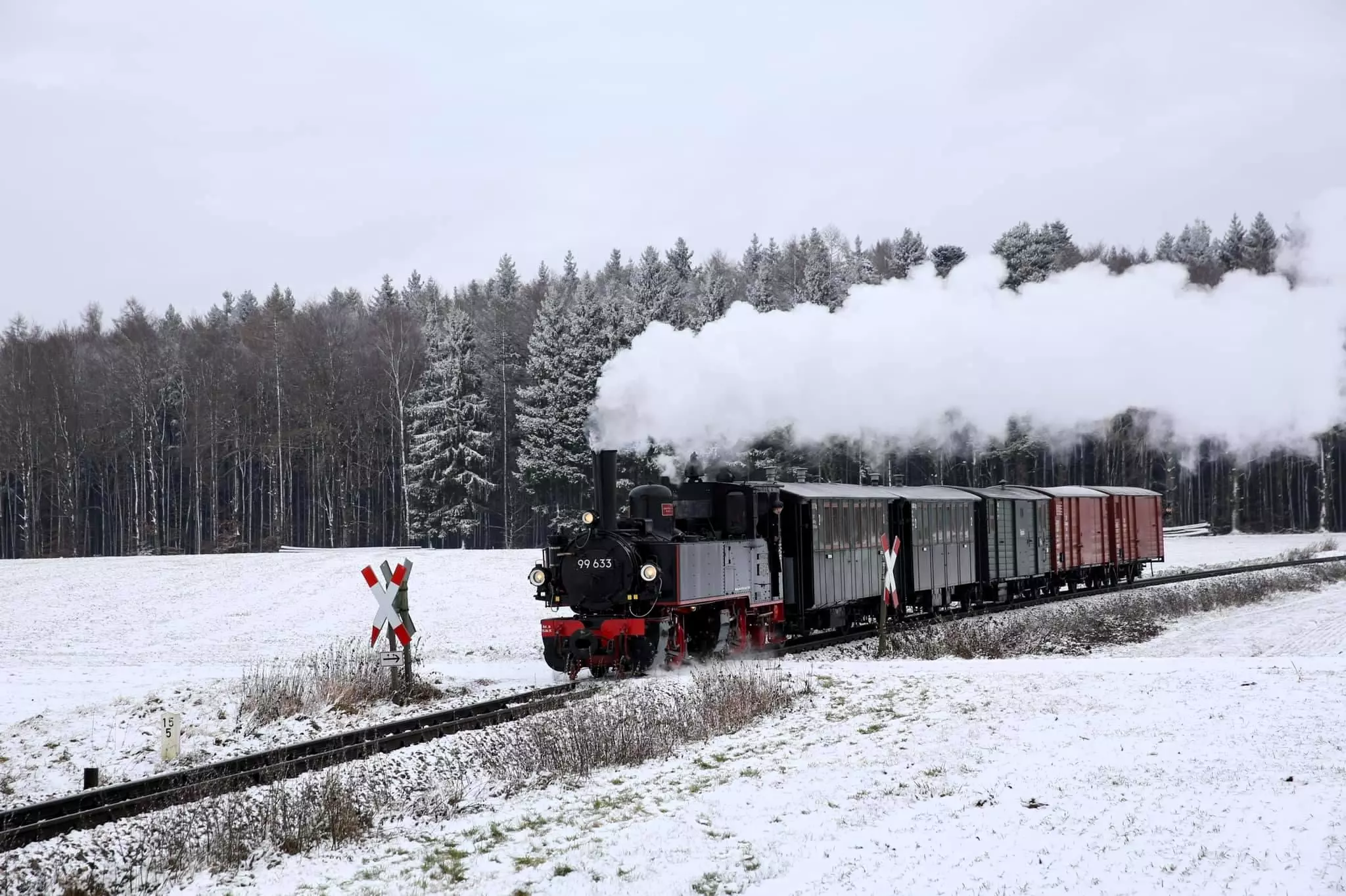 Winterfahrt mit der Öchsle-Bahn
